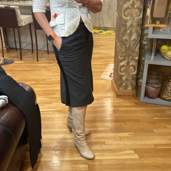 Roberta Scarpa wool tuxedo skirt 12 - Picture 3 of 15